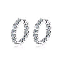 Moissanite Hoop Earrings
