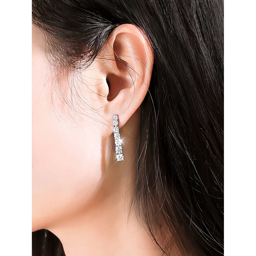 Moissanite Drop Earrings