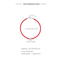 Red Cord Bracelet – Moissanite Sparkle