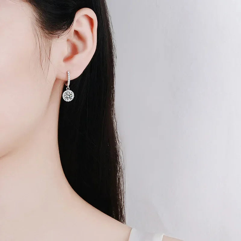 Delicate Halo Drop Earrings