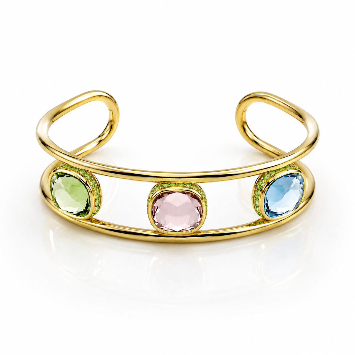 Duality Cuff Bangle — Two Sparkles, One Essence