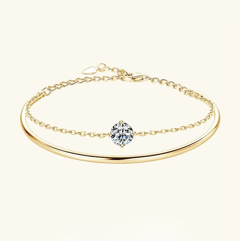 Cuff Bracelet – Moissanite Sparkle