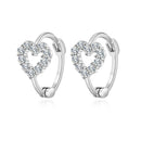 Moissanite Heart Hoop Earrings – Pure Minimalism