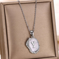Deep Ocean Initial Necklace