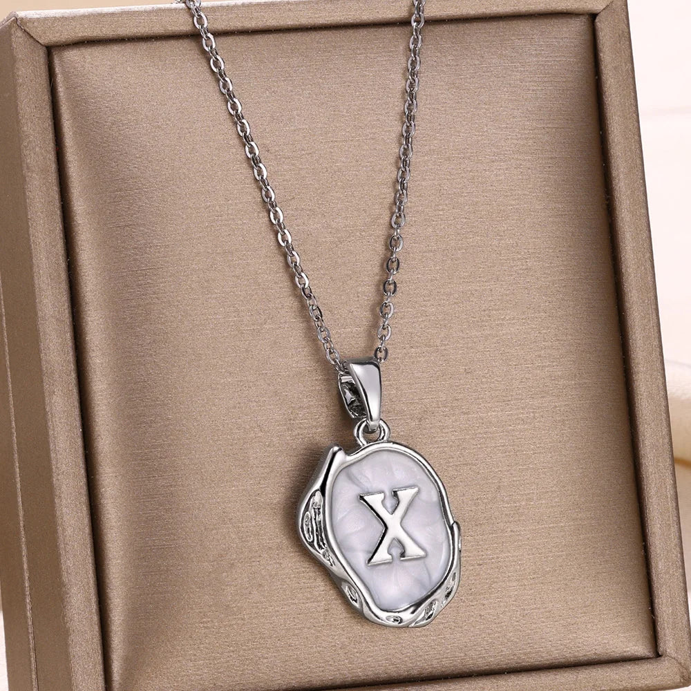 Deep Ocean Initial Necklace