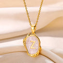 Deep Ocean Initial Necklace