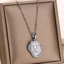 Deep Ocean Initial Necklace