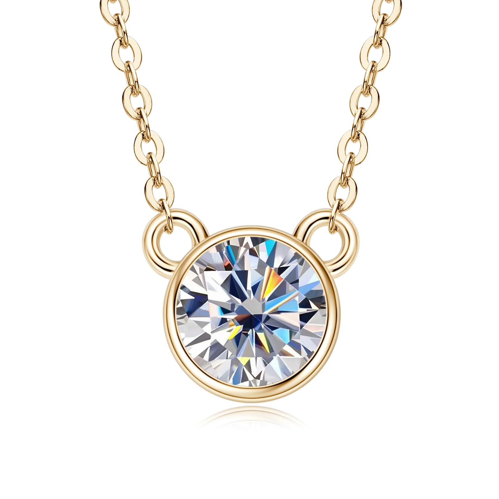 Discreet Sparkle Necklace – Moissanite Pendant