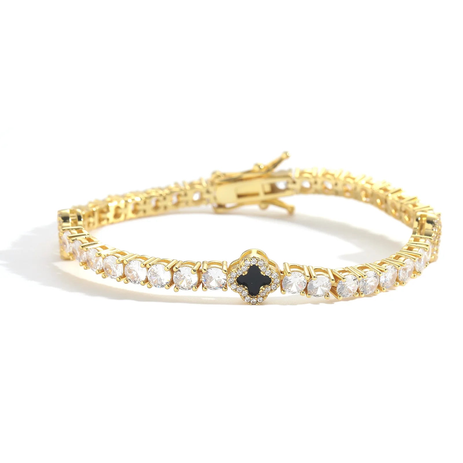 Four-Leaf Clover Tennis Bracelet