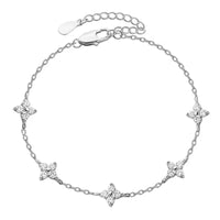 Four-Leaf Flower Zircon Bracelet